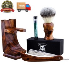 Wooden Shaving Brush Set Cut